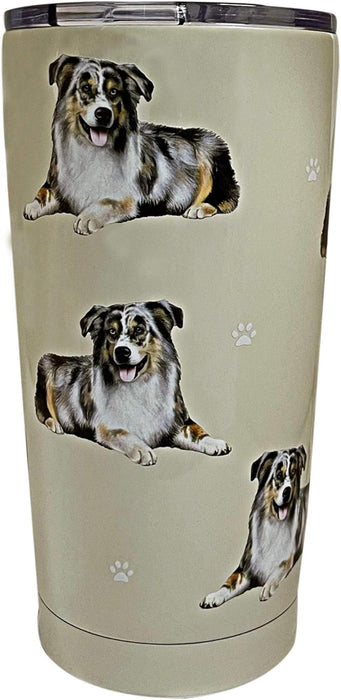 Dog Breeds A-G 20oz Serengeti Ultimate Tumbler Tumblers Australian Shepherd 