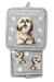 Pet Oven Mitt Set Brown and White Shih Tzu Dish Towel 