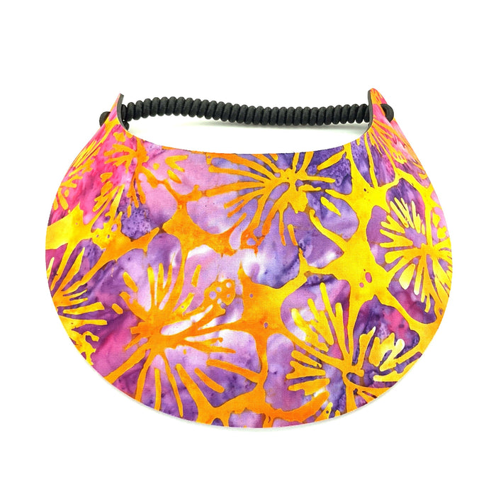 Tropical Print Foam Sun Visor Foam Visors Sunset Hibiscuses Medium 